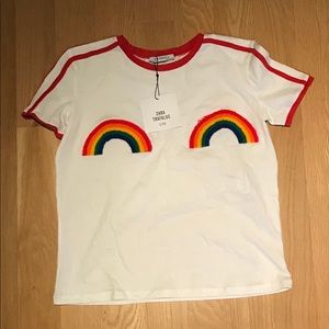Zara Rainbow Ringer Tee
